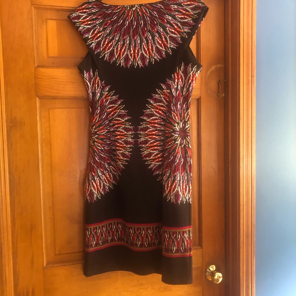 Beautiful dress brown tan red white